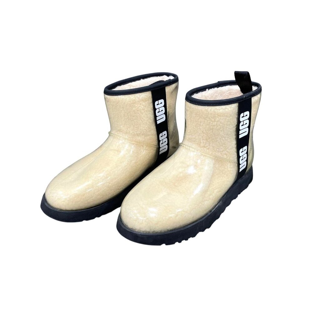 Ugg Women's Tasmia Clear Waterproof Rain Shearling Boots‎ Size 10